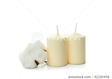 Candles for relaxation isolated on white background 92285499