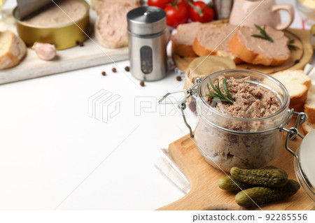 Concept of tasty food with pate, space for text Concept of tasty food with pate, space for text 92285556