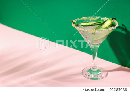 Concept of drink with Jalapeno cocktail, space for text 92285688