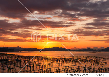 Hiroshima, the dawn of Jigozen (Jigozen, Hatsukaichi City, Hiroshima Prefecture) Hiroshima, the dawn of Jigozen (Jigozen, Hatsukaichi City, Hiroshima Prefecture) 92286419