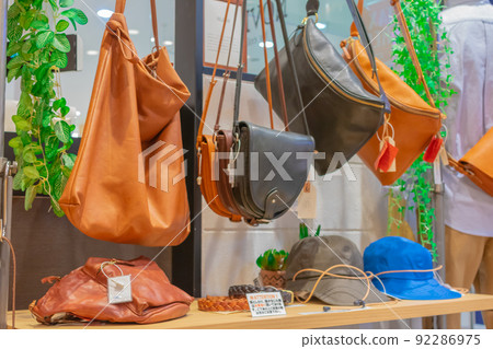 Leather shoulder bag for sale by hanging Leather shoulder bag for sale by hanging 92286975