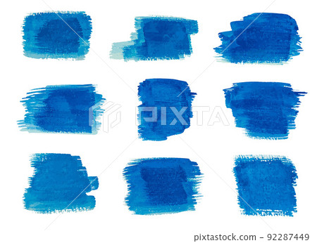 Blue watercolor stain. Watercolor background. Blue watercolor brush. Vector design 92287449
