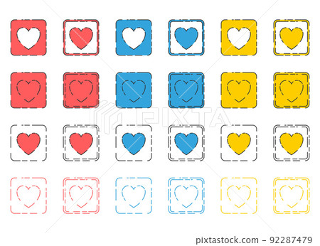 Add to favorite icon in flat style vector collection 92287479