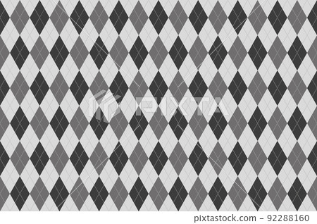Seamless gray argyle pattern. Diamond shapes background. Vector 92288160