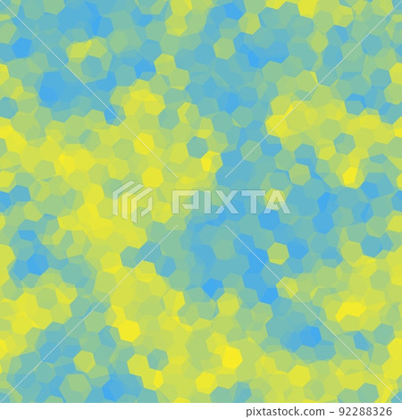Yellow and Blue Halftone Modern Design Backdrop. Bright Pixel Camouflage 92288326