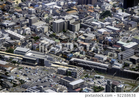 Aerial view of the vicinity of Nisshin Station on the Kawagoe Line 92288638