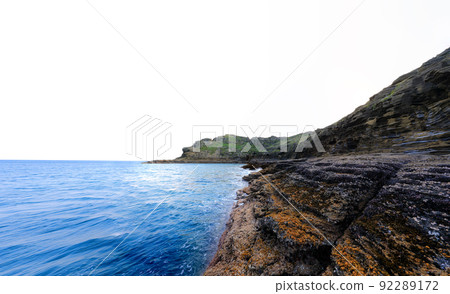 Yongmeori Coast, Coast, Beach, Geotrail, Sandstone Formation, Sanbangsan Mountain, Sea, Waves, Ebb tide, Mussels, 92289172