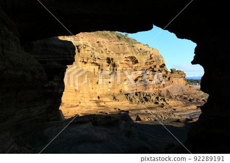 Yongmeori海岸, 海岸, 海灘, Geotrail, 砂岩地層, 山房山, 海, 波浪, 落潮, 貽貝, Yongmeori海岸, 海岸, 海灘, Geotrail, 砂岩地層, 山房山, 海, 波浪, 落潮, 貽貝, 92289191