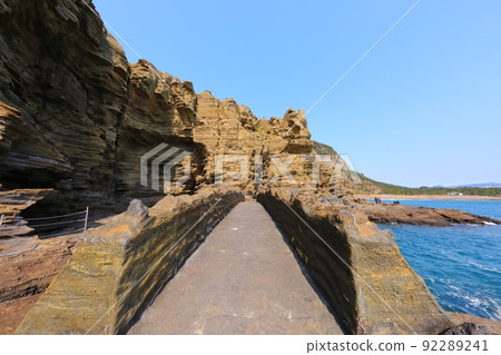 Yongmeori海岸, 海岸, 海灘, Geotrail, 砂岩地層, 山房山, 海, 波浪, 落潮, 貽貝, 92289241