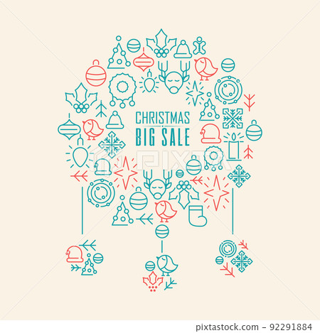 Christmas Big Sale Poster Christmas Big Sale Poster 92291884