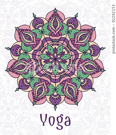 Yoga circular mandala Yoga circular mandala 92292153