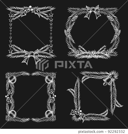Chalkboard Christmas Ornament Frames Chalkboard Christmas Ornament Frames 92292332
