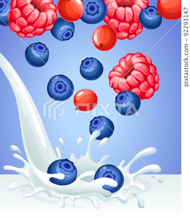 Cartoon Natural Dairy Product Background Cartoon Natural Dairy Product Background 92293147