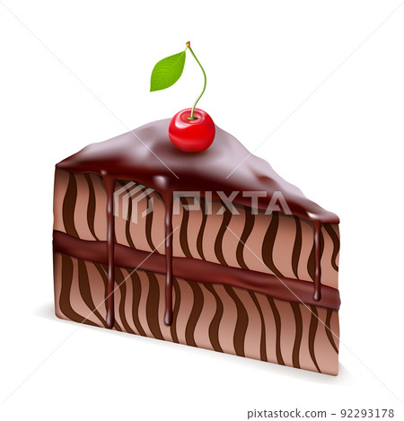 Chocolate cake with cherry Chocolate cake with cherry 92293178
