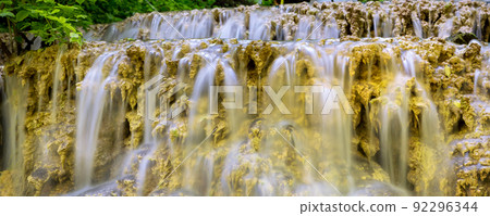 Turquoise water of Krushuna waterfalls, Bulgaria 92296344