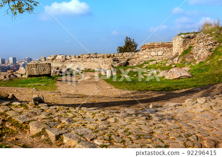 Cityscape of Plovdiv, Bulgaria and the ruins Cityscape of Plovdiv, Bulgaria and the ruins 92296415