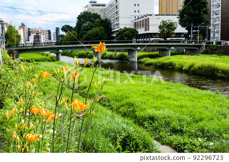 Photo, Yonoji Bridge over the Nakatsu River in Morioka City, Michizo Tachihara Photo, Yonoji Bridge over the Nakatsu River in Morioka City, Michizo Tachihara 92296723