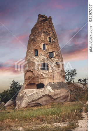 rock formation used as a dwelling near Uchisar Castle. 92297097