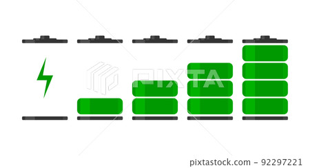 Battery load illustration isolated on white background Battery load illustration isolated on white background 92297221