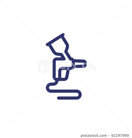 spray gun, paint sprayer line icon spray gun, paint sprayer line icon 92297999