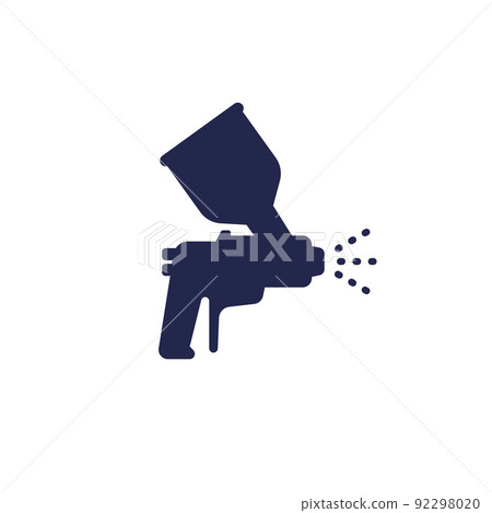 spray gun, paint sprayer icon on white spray gun, paint sprayer icon on white 92298020