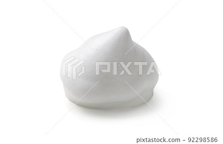 White cosmetic foam mousse, cleanser, shaving foam isolated on a white background. White cosmetic foam mousse, cleanser, shaving foam isolated on a white background. 92298586