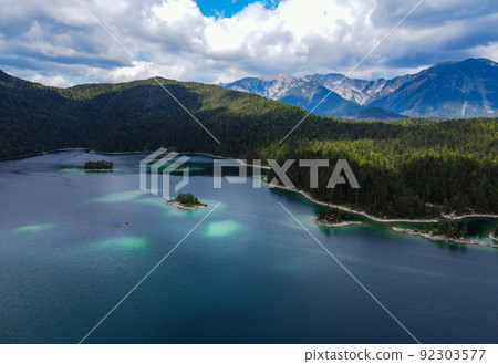 Typical Bavarian landscape in the German Alps - Allgau district 92303577