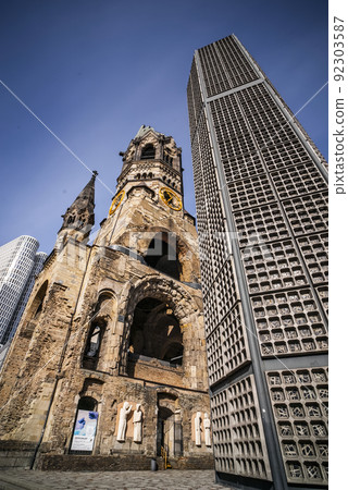 Famous Kaiser Wilhelm Memorial Church in Berlin Famous Kaiser Wilhelm Memorial Church in Berlin 92303587