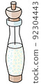 Doodle cartoon salt in a mill condiments. For menu, farmers market design, cookbook decoration, stickers etc. 92304443