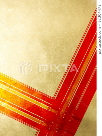 對角線交點（背景材料）黃色紅色金箔 92304472