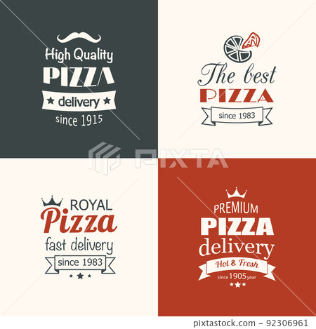 set of premium quality pizza labels set of premium quality pizza labels 92306961