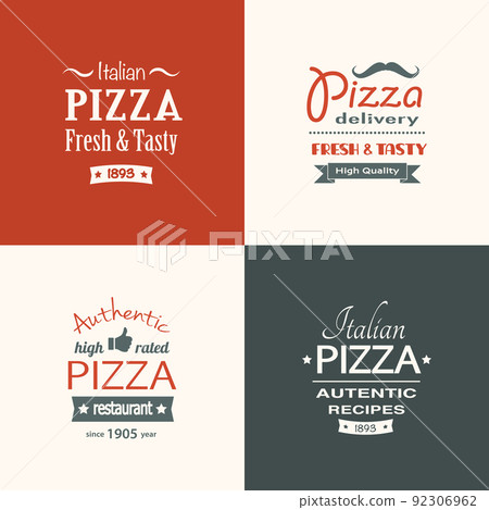 set of premium quality pizza labels set of premium quality pizza labels 92306962