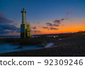 Stock Photos: [Ibaraki] Isohama Light Pillar, Sunset 92309246