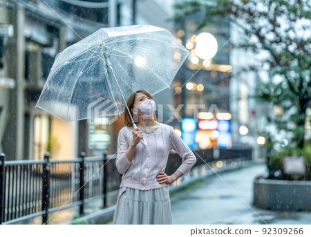 下雨天面具女頭像 92309266