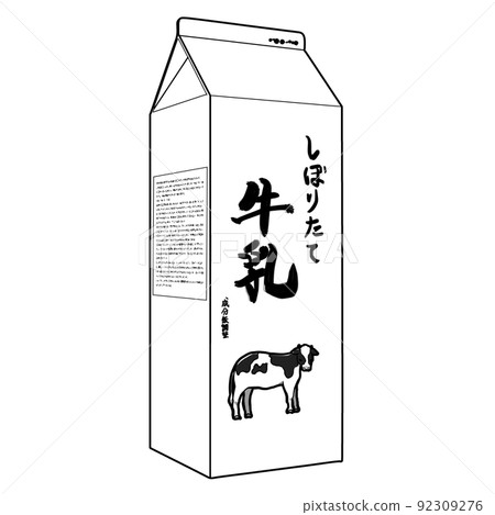 Milk carton line drawing 92309276