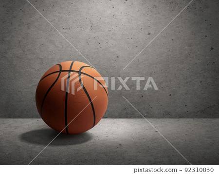 Basketball on cement wall background Basketball on cement wall background 92310030