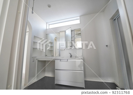 A washroom undressing room of a newly built house 92311768