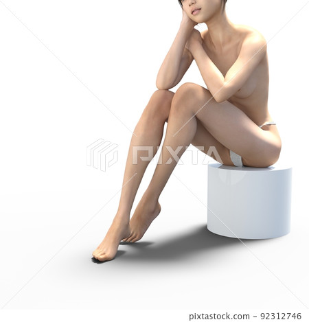 Women with slim legs, beautiful legs, perming3DCG, illustration material Women with slim legs, beautiful legs, perming3DCG, illustration material 92312746