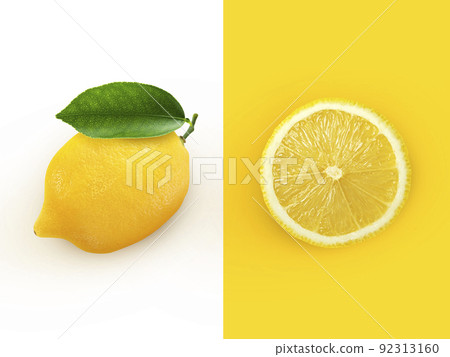 Creative layout made of lemon. Flat lay. Food concept Creative layout made of lemon. Flat lay. Food concept 92313160