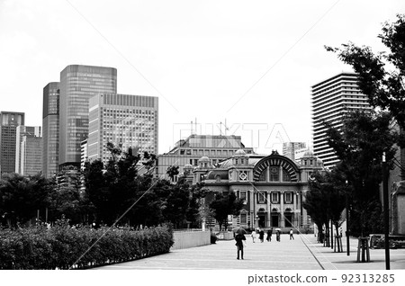 大阪市中央公會堂的黑白照片 92313285