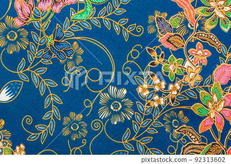 The Batik sarong pattern background in Thailand, traditional batik sarong in Asian. 92313602