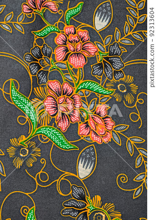 The Batik sarong pattern background in Thailand, traditional batik sarong in Asian. 92313604