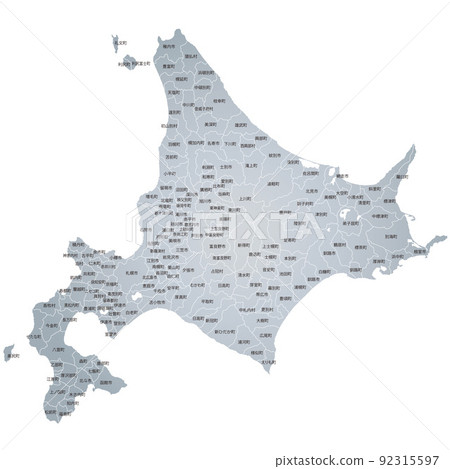 北海道和市政地圖 北海道和市政地圖 92315597