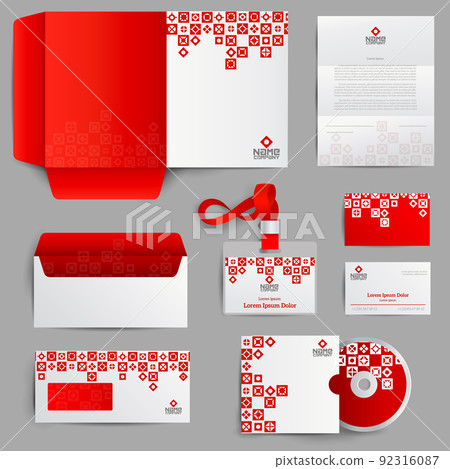 Corporate Identity Red - Stock Illustration [92316087] - PIXTA
