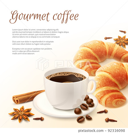 Breakfast With Coffee Background Breakfast With Coffee Background 92316098