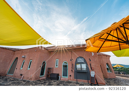 Shima Mediterranean Village at 16:00 in summer Shima Mediterranean Village at 16:00 in summer 92316120