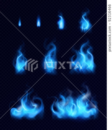 Gas Flames Realistic Set Gas Flames Realistic Set 92316466