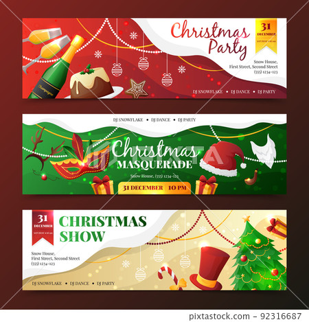 Christmas Party Invitation Banners Christmas Party Invitation Banners 92316687