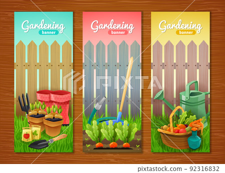 Colorful Collection Of Gardening Vertical Banners Colorful Collection Of Gardening Vertical Banners 92316832