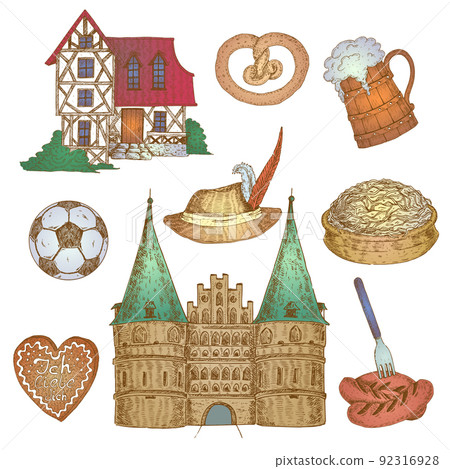 Colorful Germany Icon Set 92316928